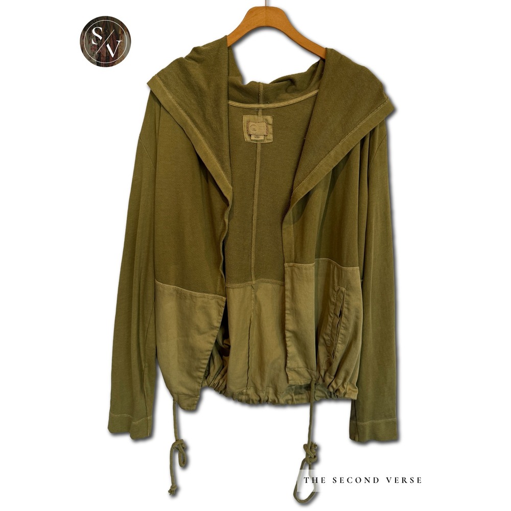 Anthropologie Service Station Clothing Hood Anorak Military Utility Jacket Large